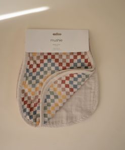 Mushie Organic Cotton Muslin Burp Cloth 2-Pack