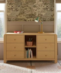 TipToe 6-Drawer Extra Wide Assembled Dresser with Cubbies (62)