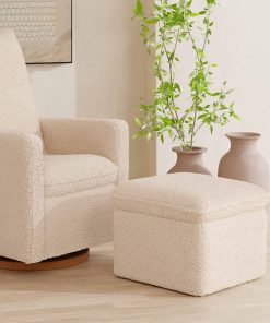 Cali Storage Ottoman in Shearling