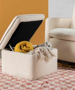 Cali Storage Ottoman in Boucle