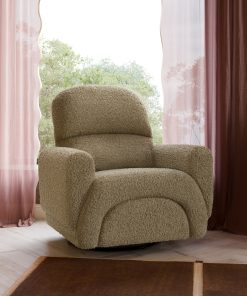Rainbow Recliner and Swivel Glider in Teddy Loop